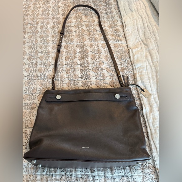 Skagen Handbags - Skagen Brown Leather Shoulder Bag
